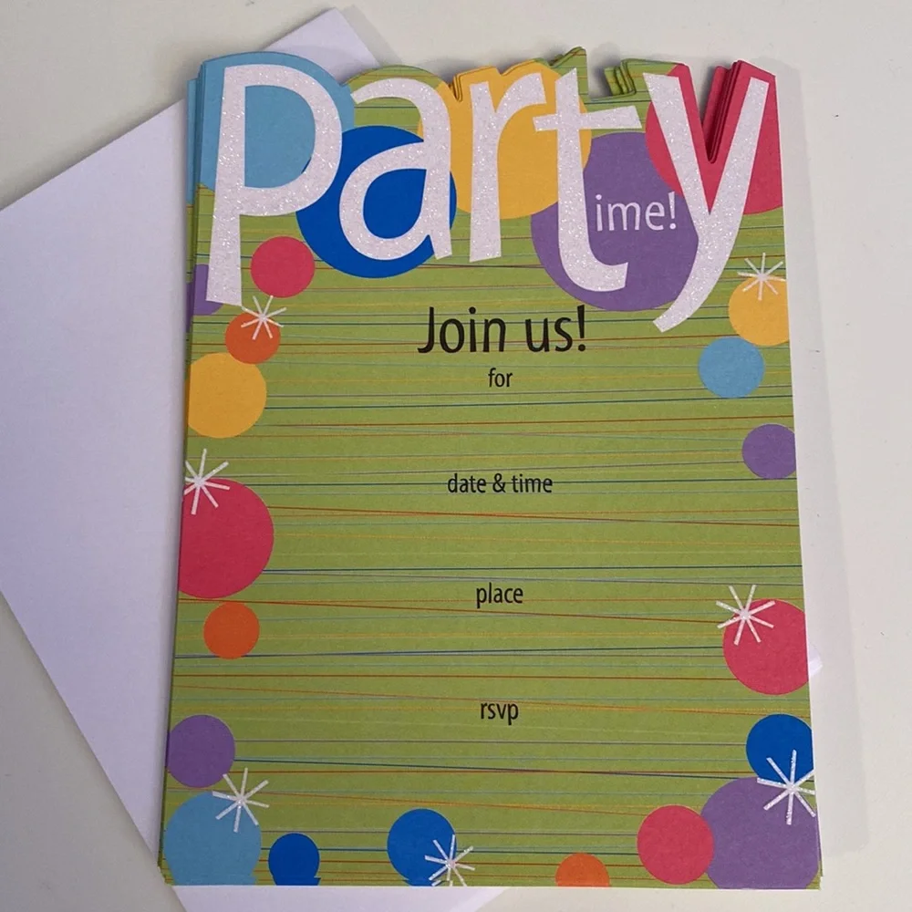 Ten (10) Party invitations 🎉🥳🎉🥳